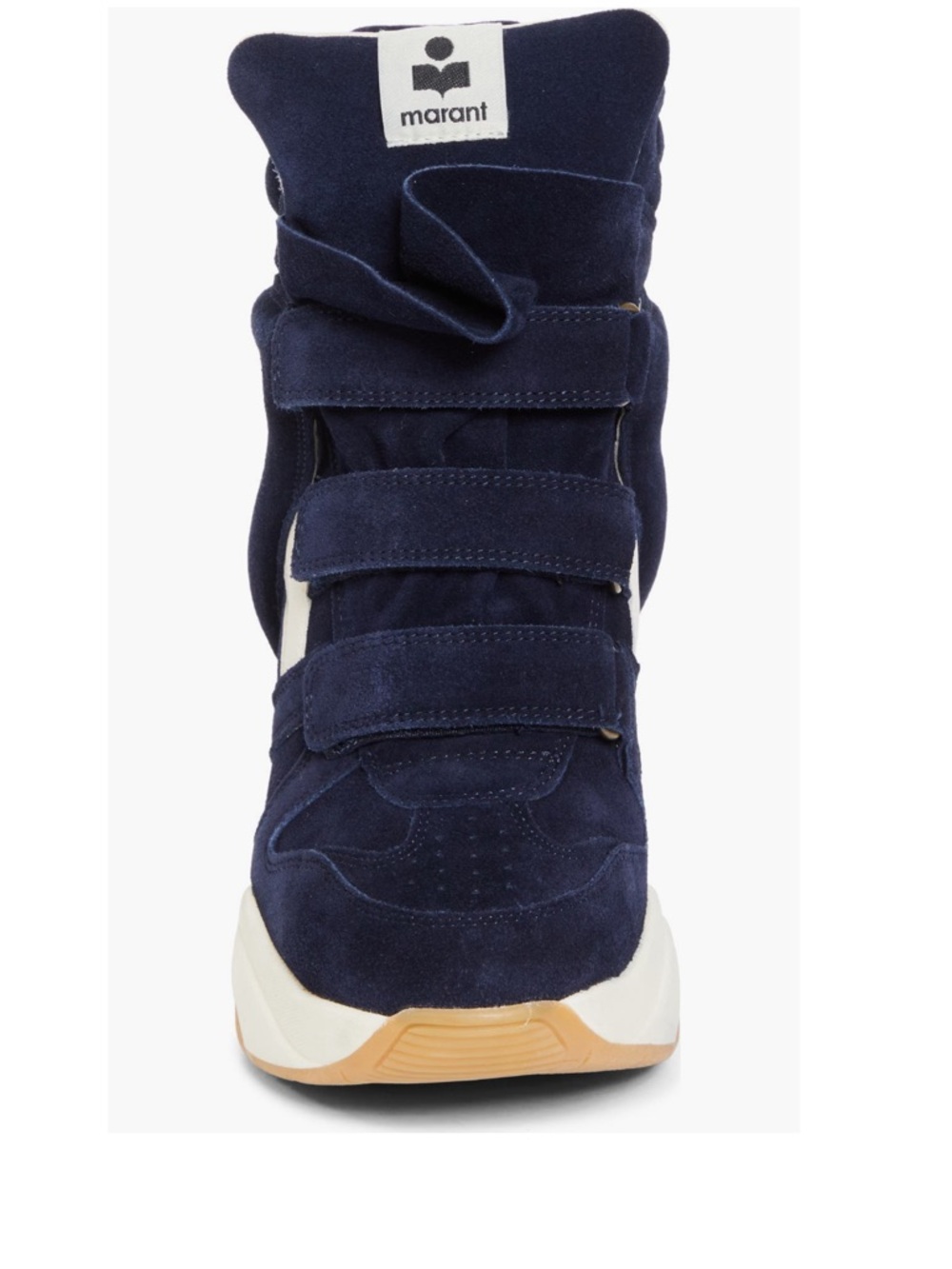 Isabel Marant Balskee Suede Wedge Sneakers with White & Tan Accents - Picture 5 of 9